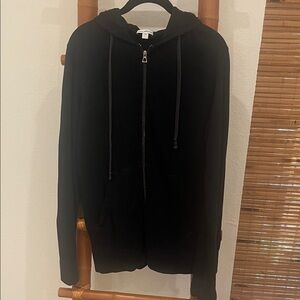 James Perse Dark Hoodie with Zipper